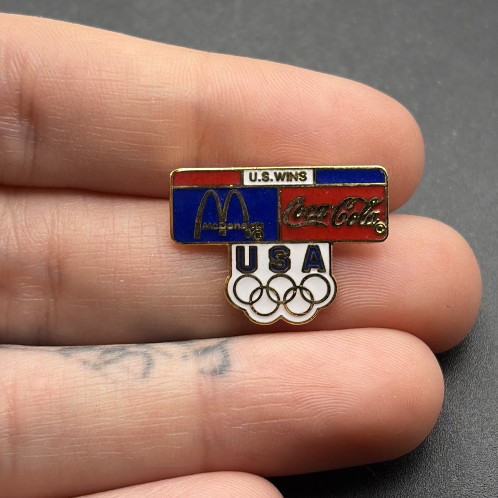 Olympics Team USA McDonald's Coca-Cola Coke U.S. Wins Lapel Hat Pin